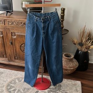 VINTAGE Lee Pleated Blue Jeans